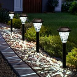 16-Pack Solar Pathway Lights, High-Efficiency Waterproof Outdoor Solar Lights for Garden,Lawn and Yard,Cold White Solar Powered Landscape Lighting