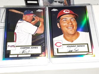 Topps Chrome Chipper Jones & Johnny Bench 