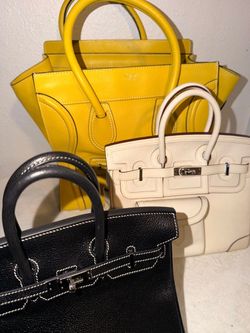 Leather hand bags