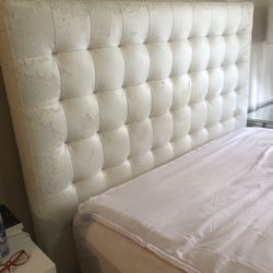 ZGallerie Bed Frame Queen Size: 64"W x 87.4"D x 60.25"H Including Box Spring & Mattress