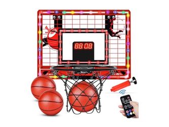 Over Door Mini Basketball Hoop w/ Lights