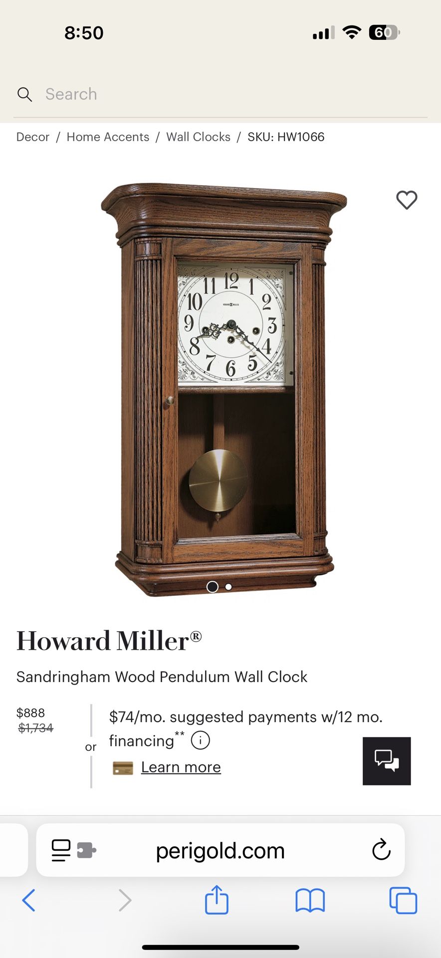 Howard Miller Wall Clock