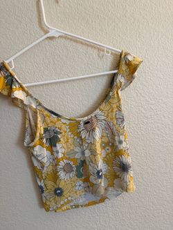 Floral tank top (crop top)