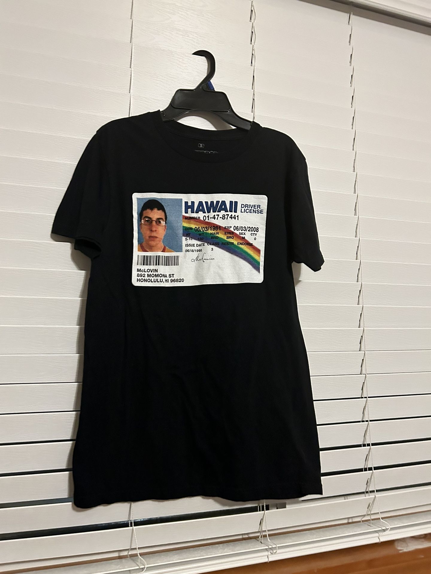 Men's Superbad McLovin Short Sleeve Crewneck T-Shirt - Black
