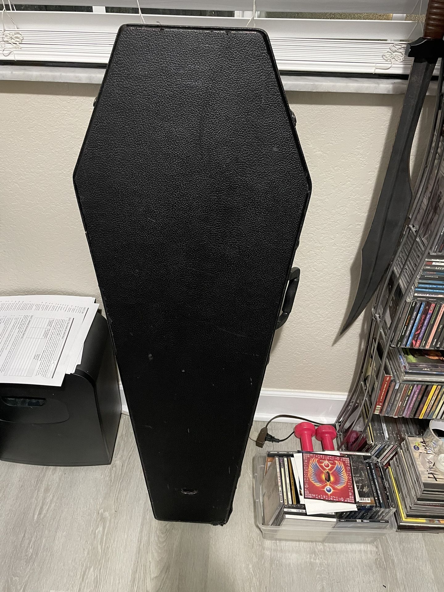 VINTAGE GUITAR COFFIN CASE VAMPIRE