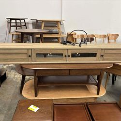 Floating TV Stand for TVs up to 80 Inches, Wooden Wall-Mounted TV Shelf with with Charging Station,