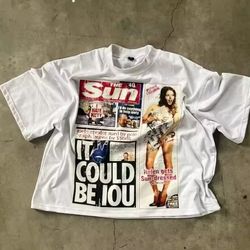 Y2K oversized graphic hip-hop tees