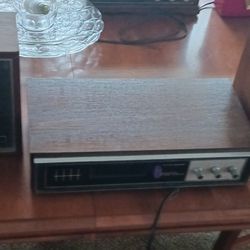 Webcor Solid State 8 Track Tape Player & Speakers