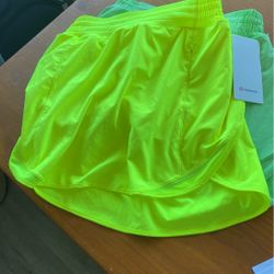 Lululemon Skirt Long Lime Green And Yellow Size 8