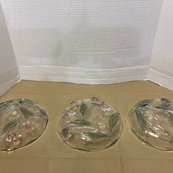 Vintage 5 Pieces Of Crystal Tulips Bowls And Serving Bowls 