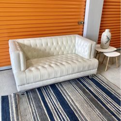 Chic Cream Tufted Couch