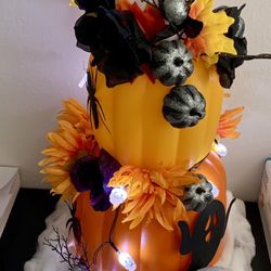 Centros de mesa de Halloween, decoración de mesa de Halloween, flores artificiales, decoración de mesa para el hogar, cocina, fiesta en interiores