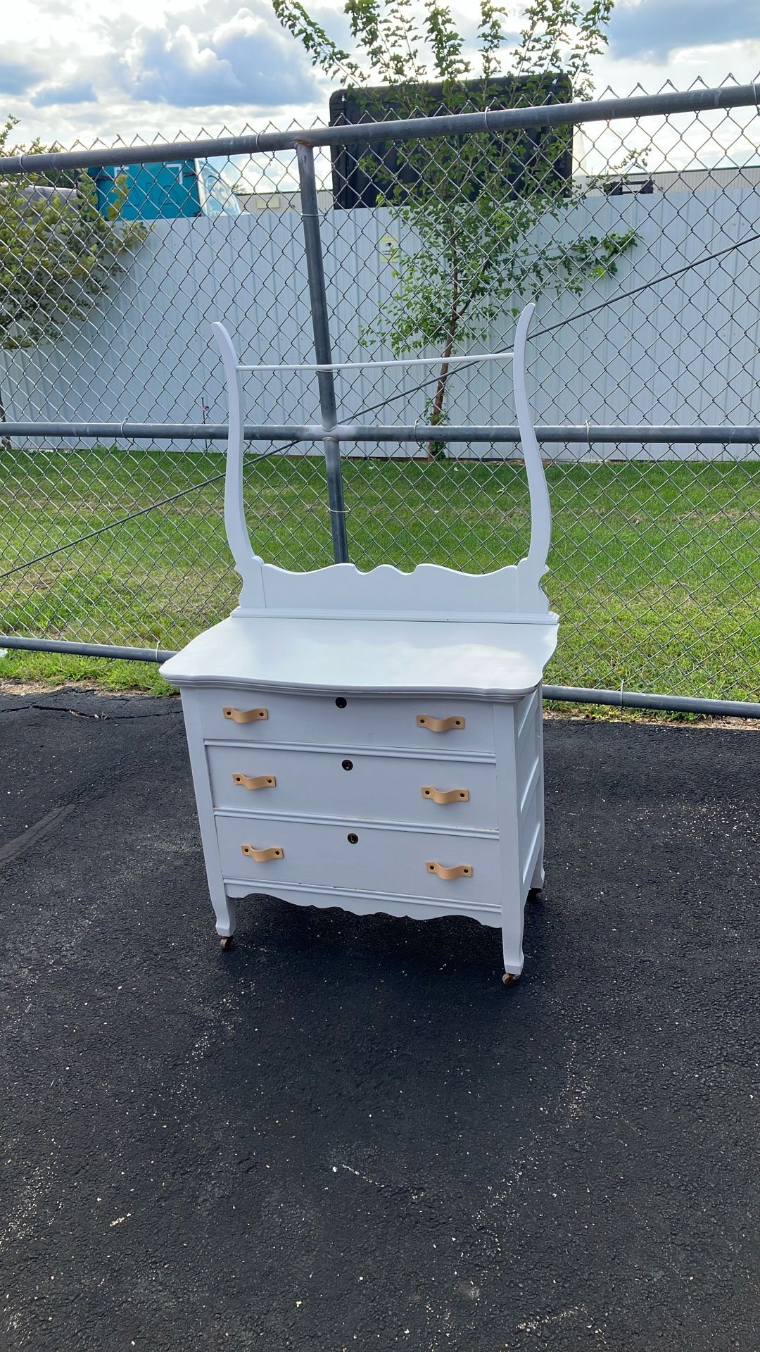 Antique Cabinet With Towel Bar