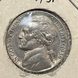 1939 nikel coin