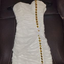 Strapless White Dress