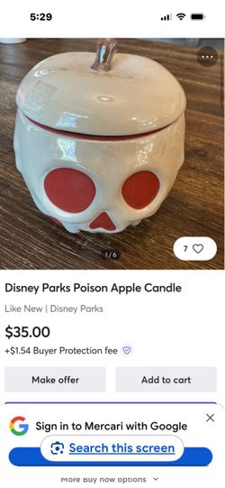 Disney Parks Poison Apple Candle