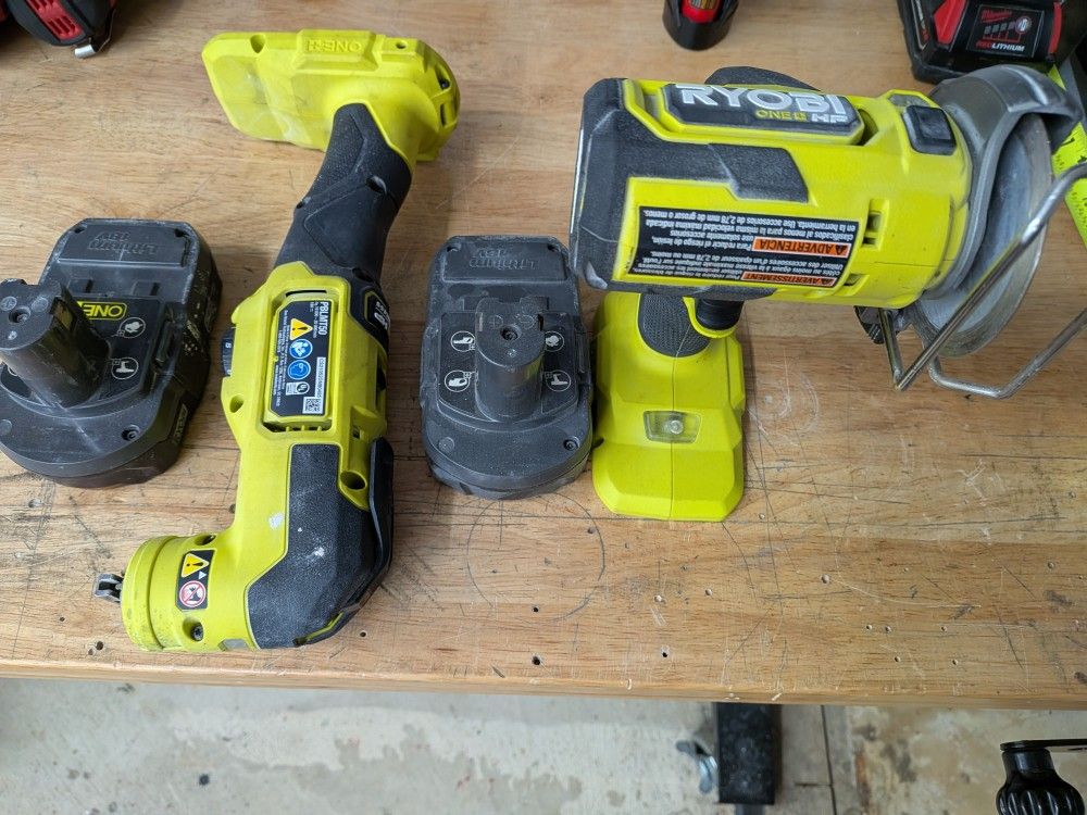 Ryobi Cordless Multi Tool And Compact Cut Off Tool