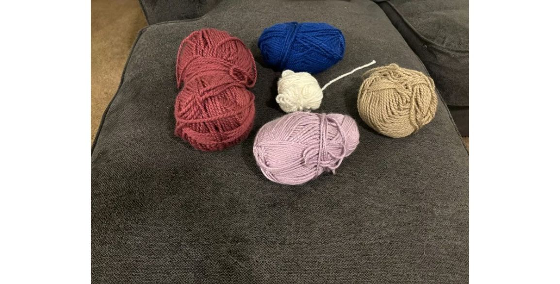 5 Misc Skeins Of Yarn