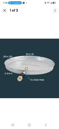 New Open Box Eastman 26" Aluminum Water Heater Drain Pan Commercial Grade 4-Pack