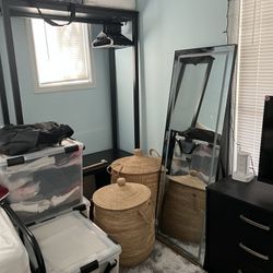 Black Solid Wood Open-Concept Closet ($350 OBO)