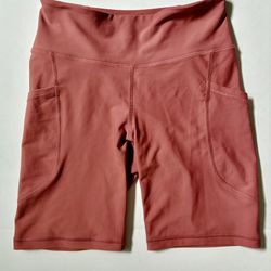 Old Navy High-Waisted Biker Shorts 8” inseam Pink