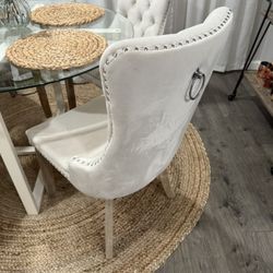 For Sale: West Elm Glass Dining Table + 4 Chairs – $250 OBO