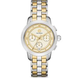 Tory Burch Women's Chronograph Two-Tone Stainless Steel Bracelet Watch 37mm
