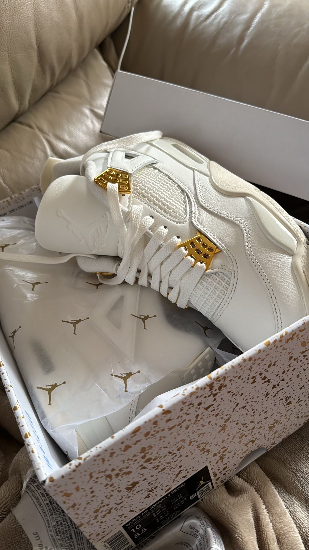 AIR JORDAN 4 RETRO 'METALLIC GOLD'