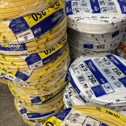 New Romex Wire 12/2 $110 14/2 $85