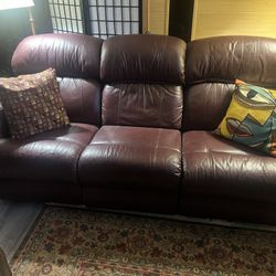 La-Z Boy Reclining Leather Couch