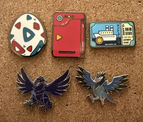 Pokémon Pin Lot SS Anne Togepi Egg Pokédex Corviknight