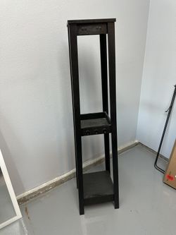 Standing Shelf With Coat Hooks