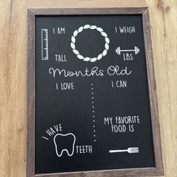 Baby Monthly Milestone Board