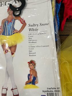 Sultry Snow White 4-Piece Costume Size S