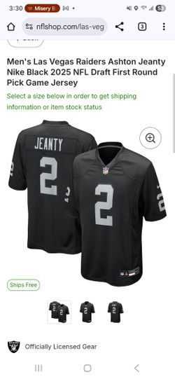 Ashton Jeanty Raiders Jearsy