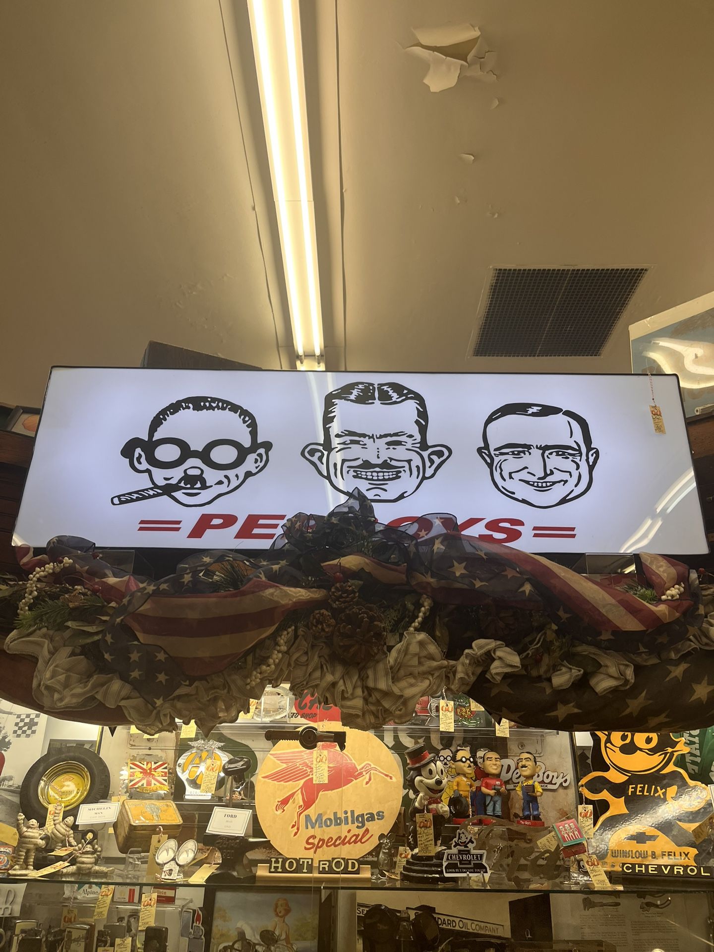 Large Pep Boys Lighted Sign