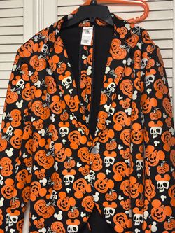 Adult Medium Mickey  pumpkins Glow-In -The- Dark  blazer jacket