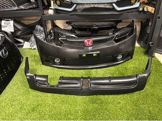 For 06-11 Honda Civic Sedan Mugen RR Style Front Bumper Cover + REAR LIP & trunk spoiler