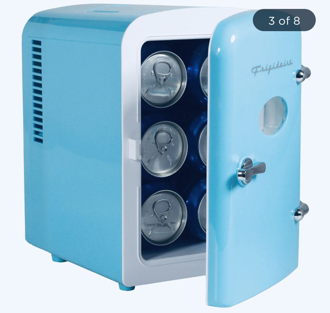 Portable Retro Mini Personal Fridge.