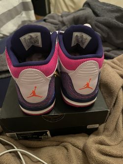 Barley Grape Retro Air Jordan 3’s Size 3 Youth (rare)