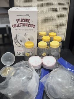 Breastfeeding combo, momcozy pump, colletion cups, silver nipple sheilds, medela bottles