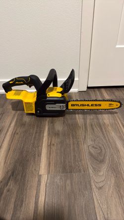 DEWALT 20-Volt MAX 12 in. Brushless Cordless Battery Powered Chainsaw (Tool Only) with Extra 12 in. Chain