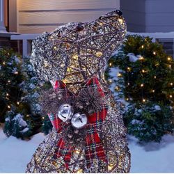 Christmas Theme LED lit Dog