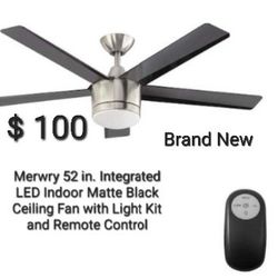 Brand New Mervy  52" Integrated Led Indoor With Remote Control 