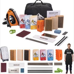Ski Snowboard Tuning Kit, Complete Ski Snowboard Waxing Kit with Waxing Iron,...