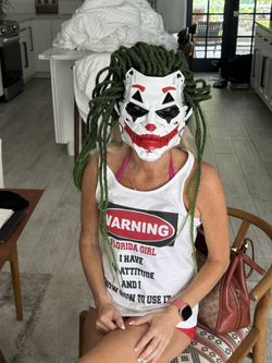 Clown Mask With Dreads Hair