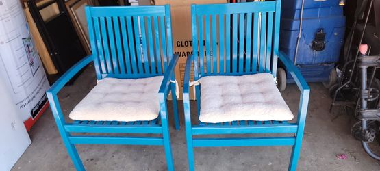 2 Wooden Chairs