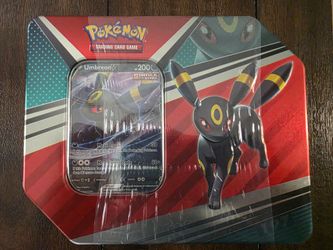 2022 Pokémon V Heroes Tin – Featuring Umbreon V Factory Sealed 5 Booster Packs