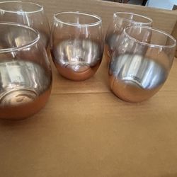 Rose Gold Wine Glass 