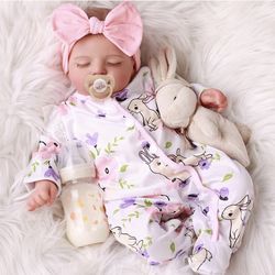 BABESIDE Lifelike Reborn Baby Dolls Girl - 20 Inch Realistic Newborn Baby Dolls with Poseable Body, Real Life Baby Dolls with Accessories for 3+ Year 